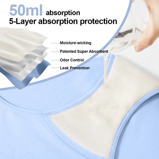 Women's 50ml High Waist Underwear (Off‑White Pad)