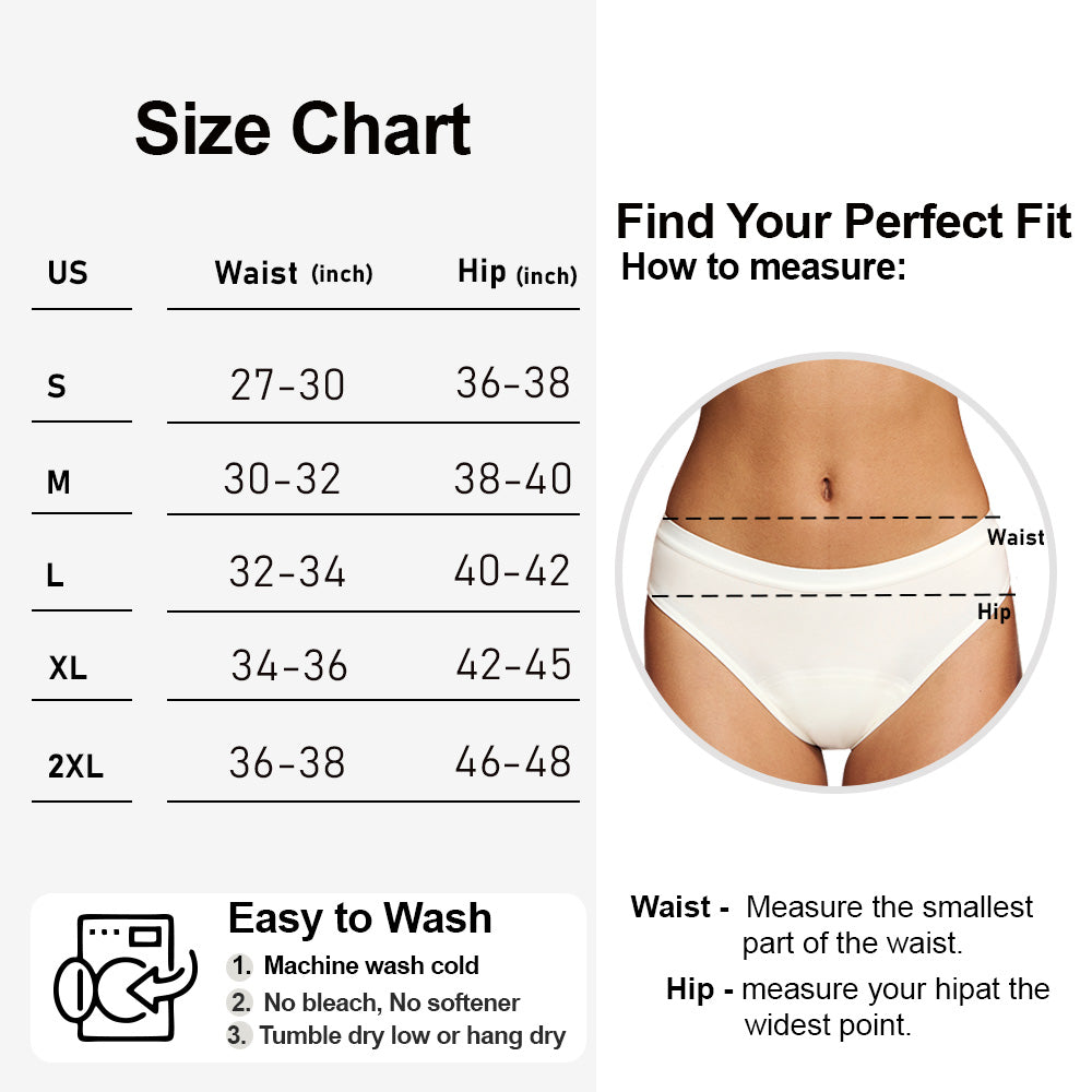 Women's Leakproof Bikini Panties 3Pack (40ml)