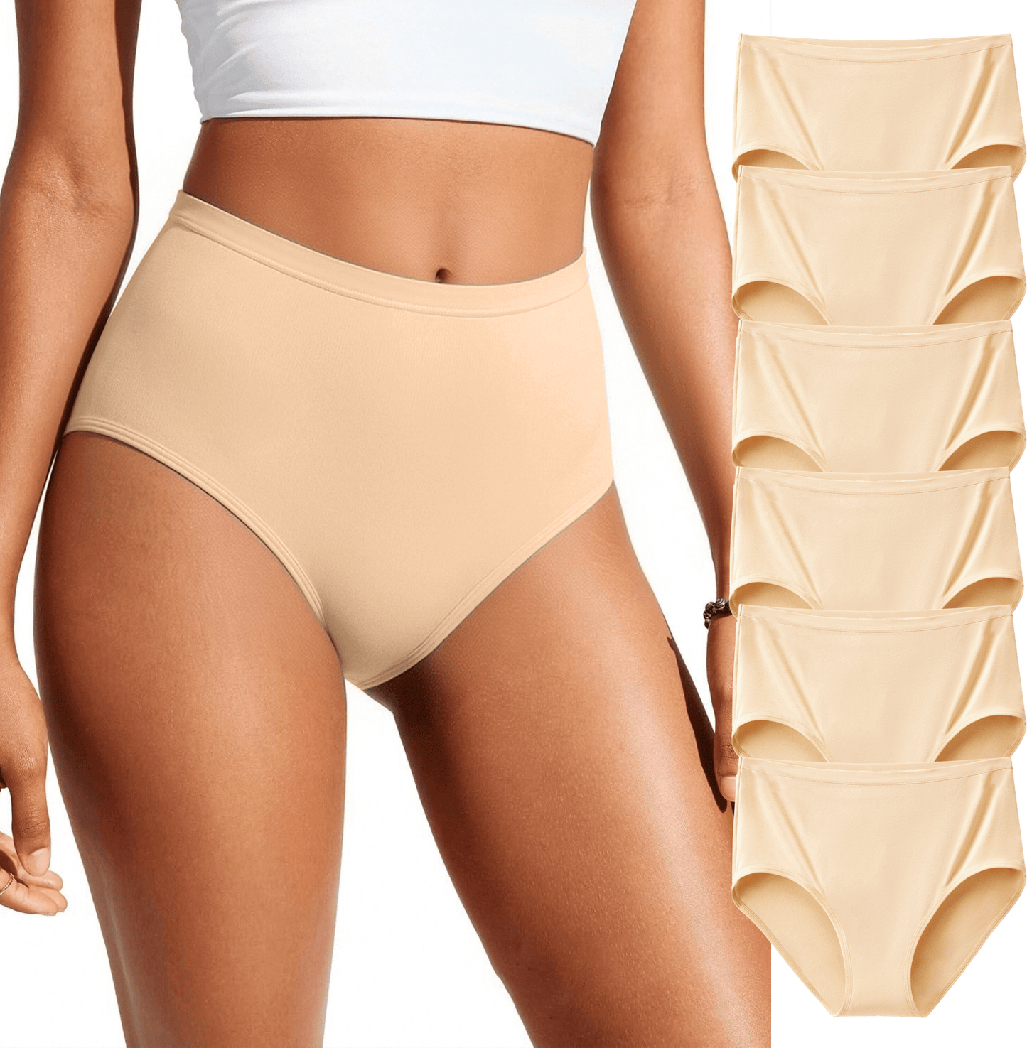 Women's High-Waist Cotton Panties
