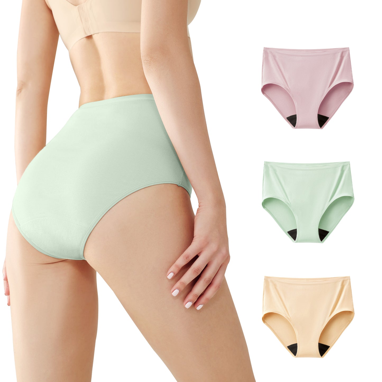 Women's High-Waist Leakproof Underwear 3Pack (50ml)