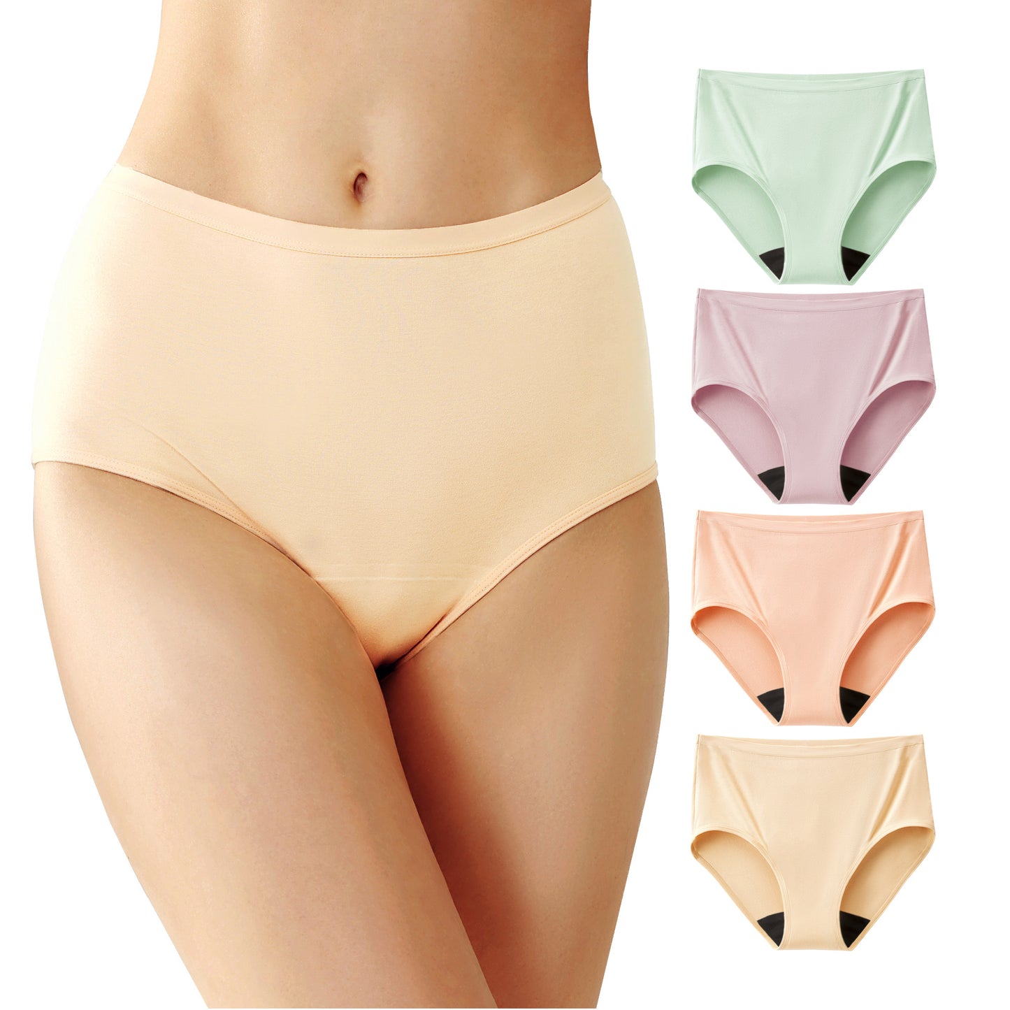 Women's High-Waist Leakproof Panties (4 Pack)