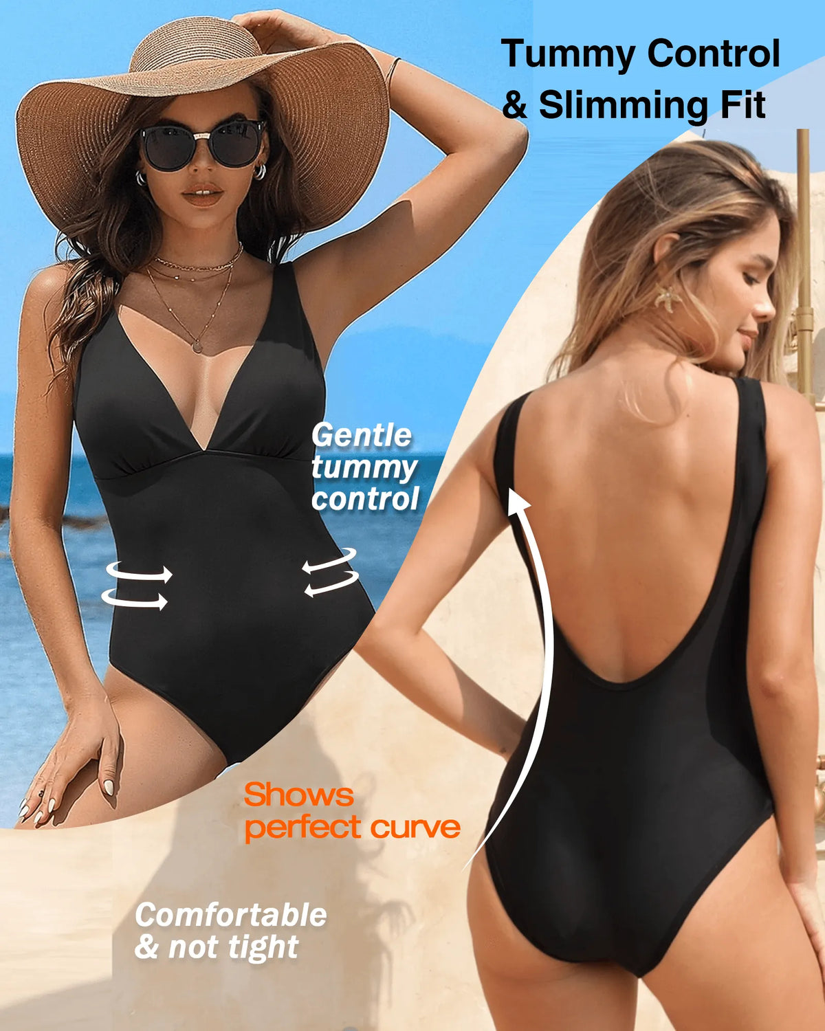 Period V-Neck One Piece Swimsuit (30ml)