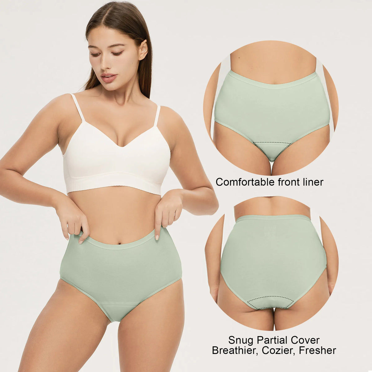 Women's 50ml High Waist Underwear (Black Pad)