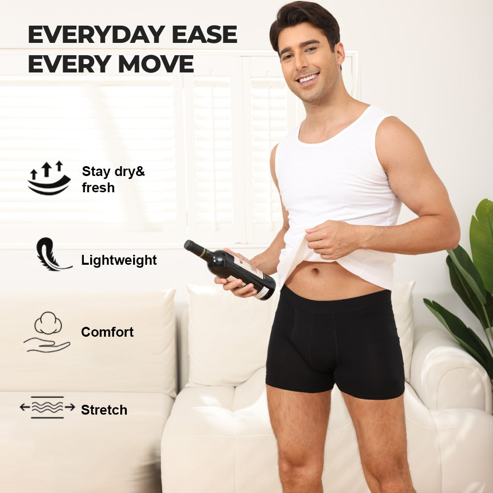 Men's Leakproof Wide Band Underwear 3Pack (50ml)