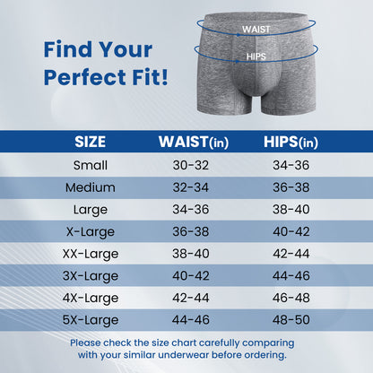 Men's Incontinence Boxer Briefs 3Pack (50ml)