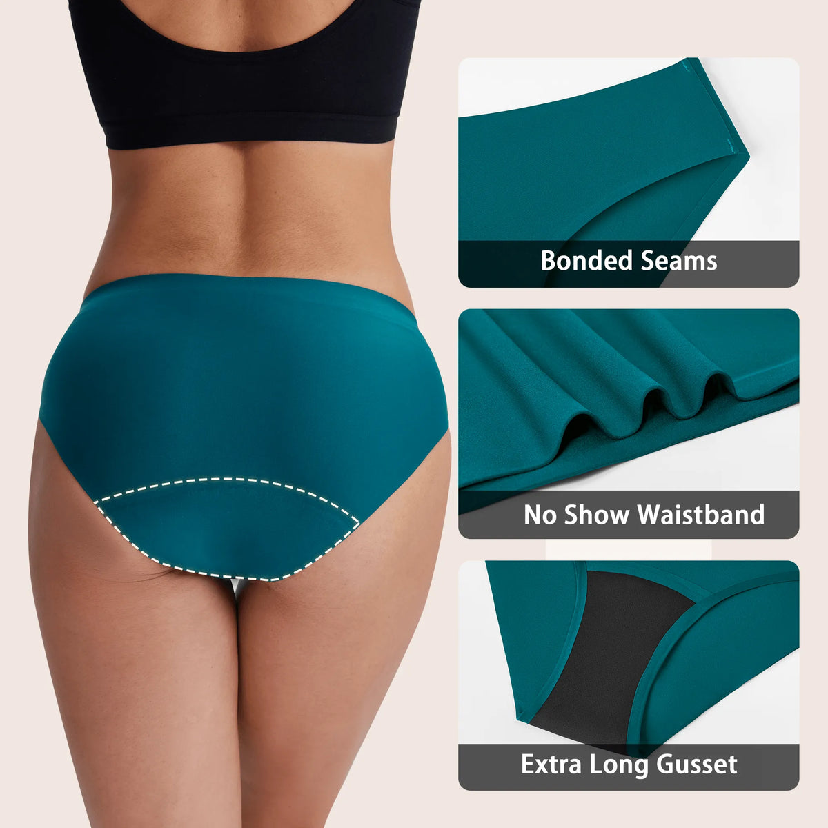 Women's 40ml High Waist Underwear (Seamless)