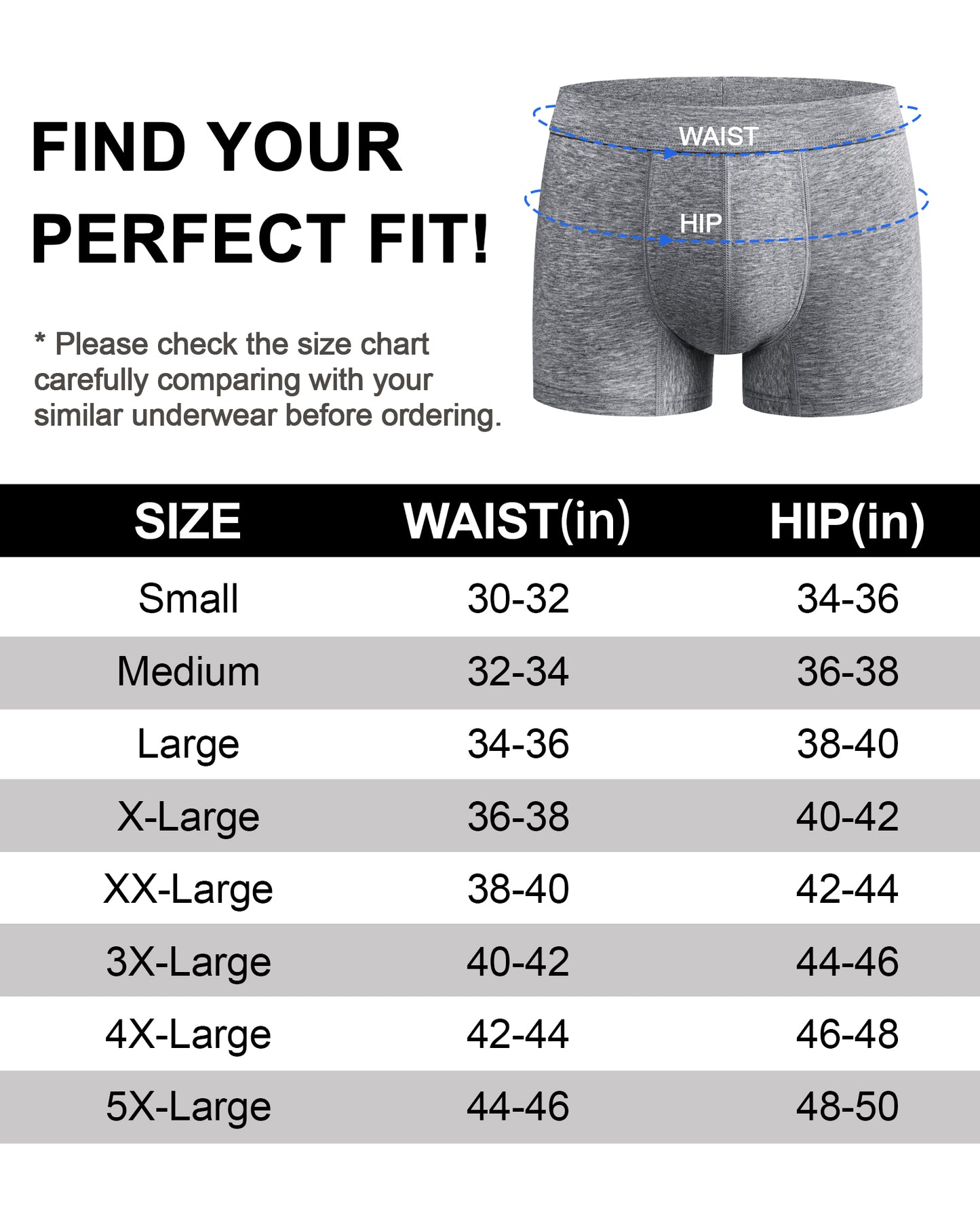 Men's Washable Incontinence Boxer Briefs (50ml)