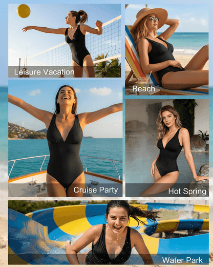Period V-Neck One Piece Swimsuit (30ml)