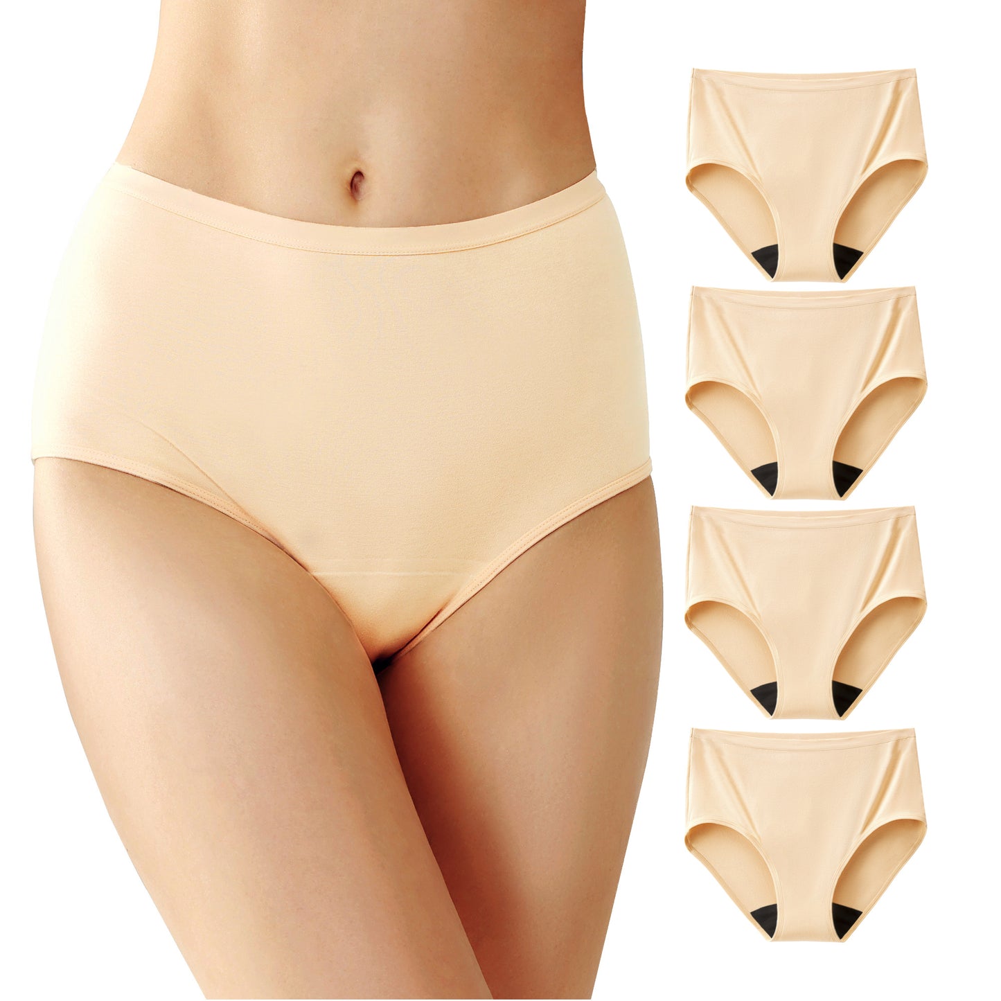 Women's High-Waist Leakproof Panties (4 Pack)