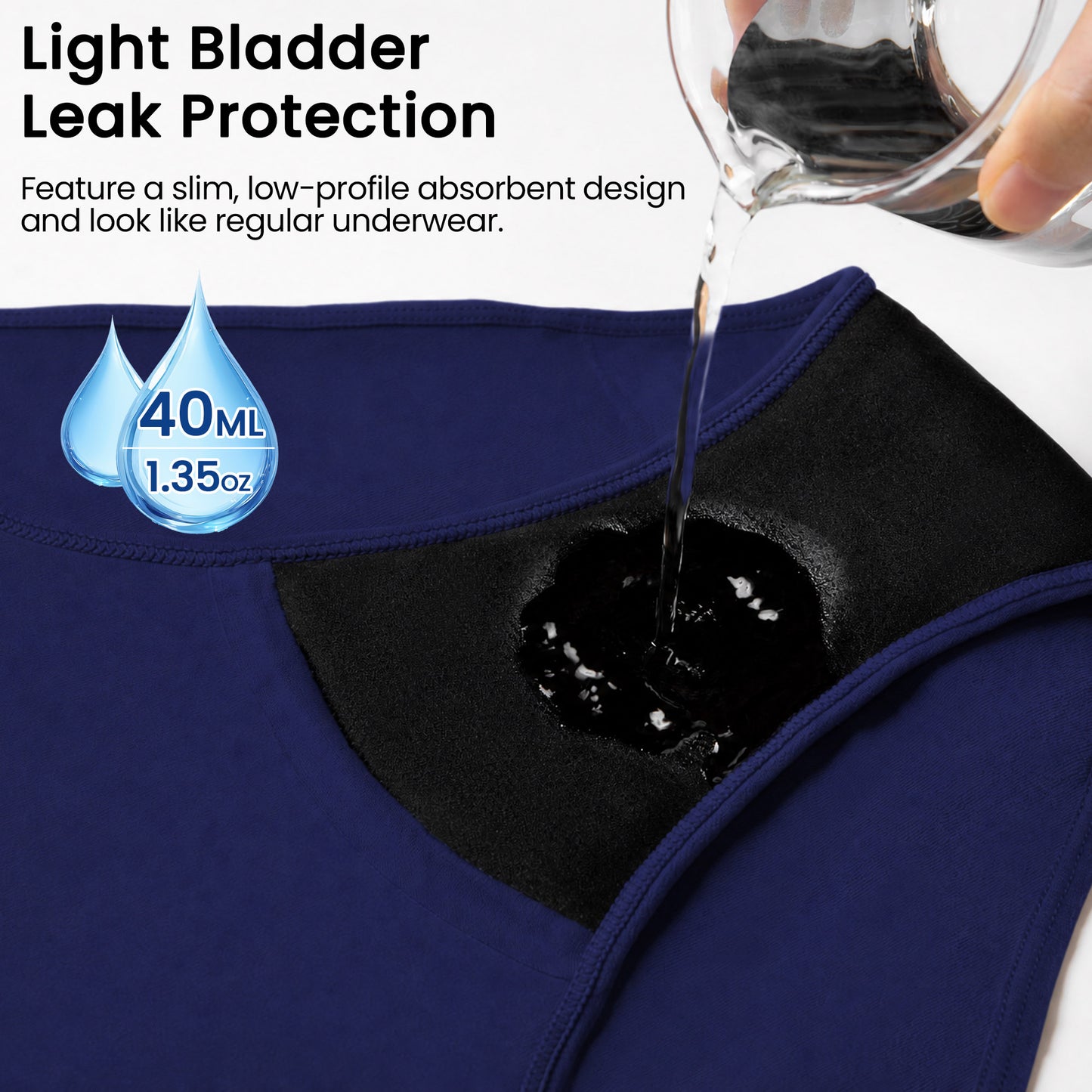 Women's Mid-Waist Leakproof Underwear (40ml)