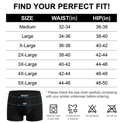 Men's 50ml Incontinence Boxer Briefs (3Pack)