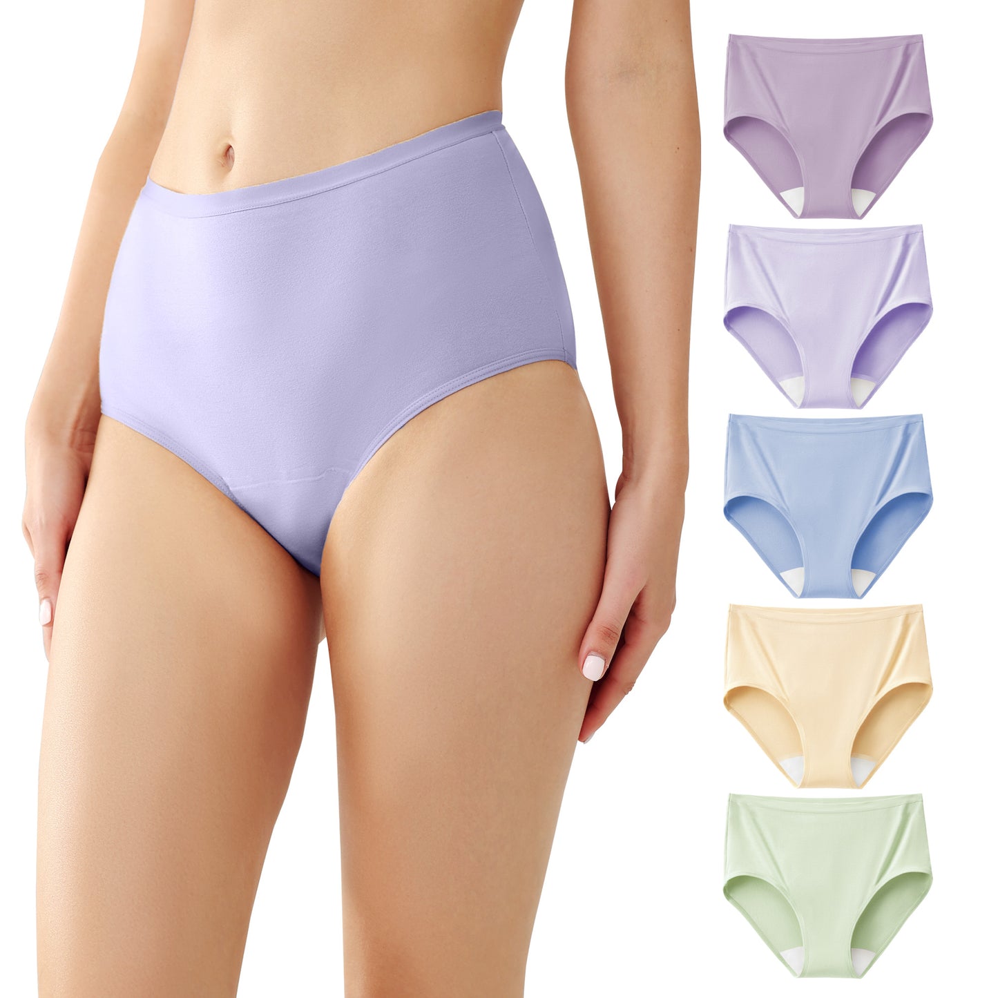 Women's High-Waist Leakproof Panties (5 Pack)