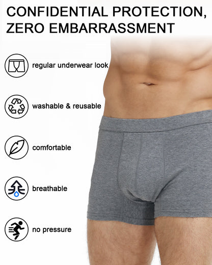 Men's Washable Incontinence Boxer Briefs (50ml)