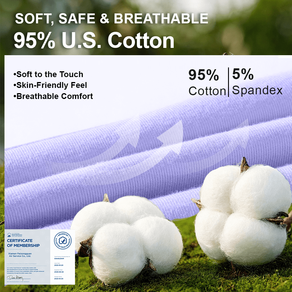 Women's High-Waist Cotton Panties (6 Pack)