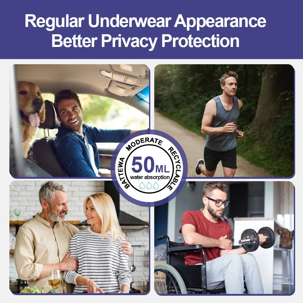 Men's 50ml Incontinence Underwear (5Pack)
