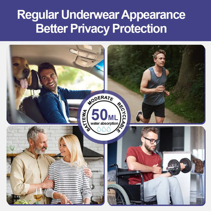 Men's 50ml Incontinence Underwear (5Pack)