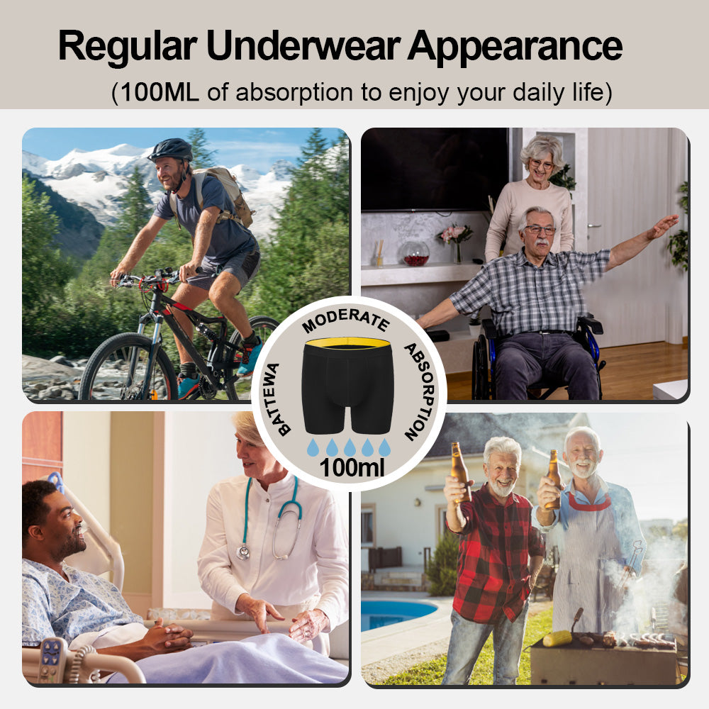 Men's Overnight Incontinence Boxer Briefs