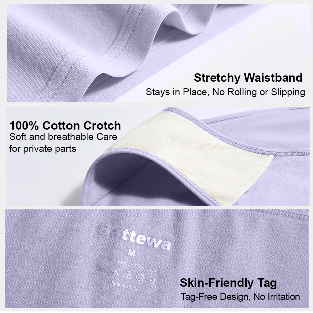 Women's High-Waist Cotton Panties (6 Pack)