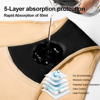 Women's High-Waist Leakproof Underwear 4Pack (50ml)
