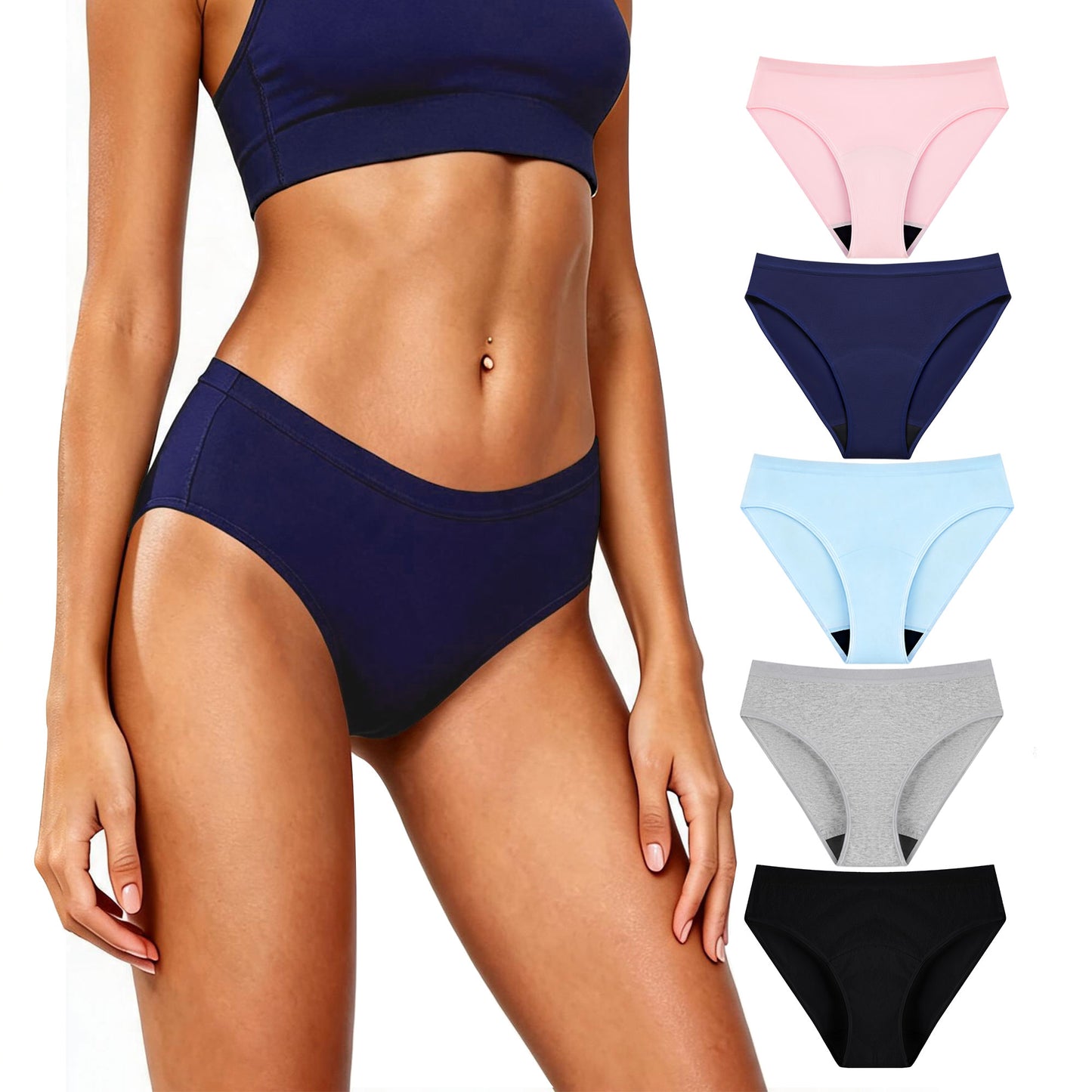 Women's Leakproof Bikini  Panties 5Pack (40ml)