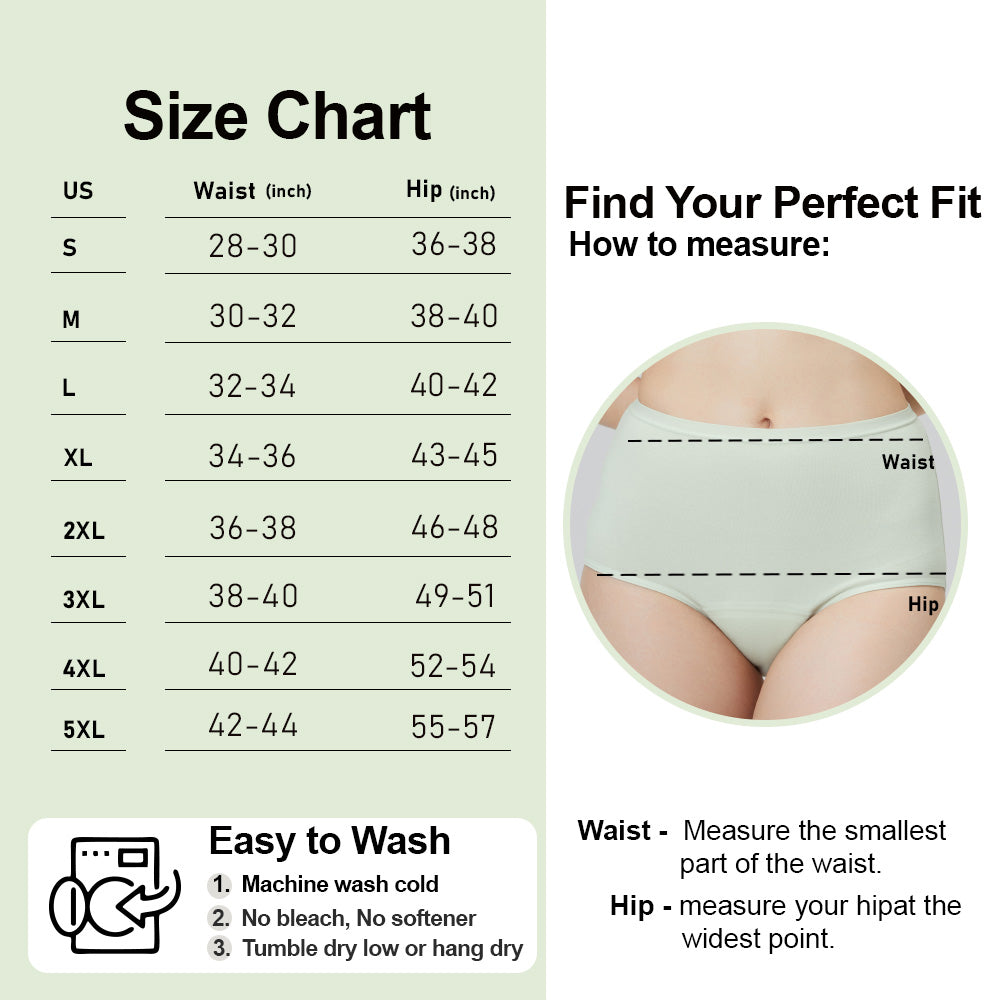Women's High-Waist Leakproof Underwear 3Pack (50ml)